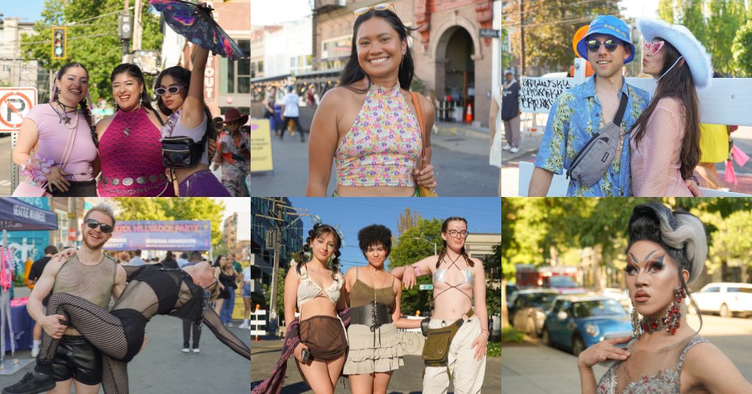 Six portraits of festivalgoers at the Capitol Hill Block Party in Seattle.